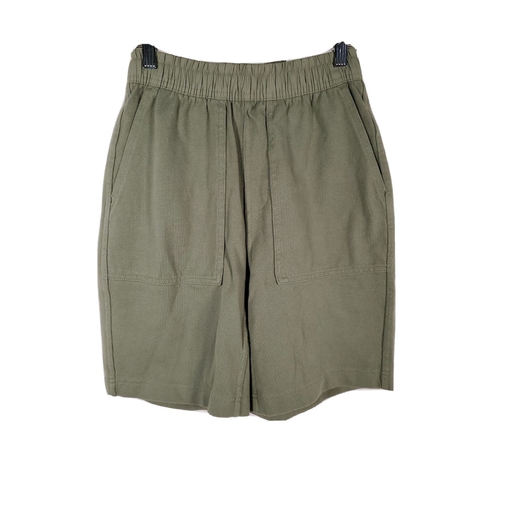 Free Assembly Men's Patch Pocket Jam Shorts Size XS Olive Green Stretch NEW